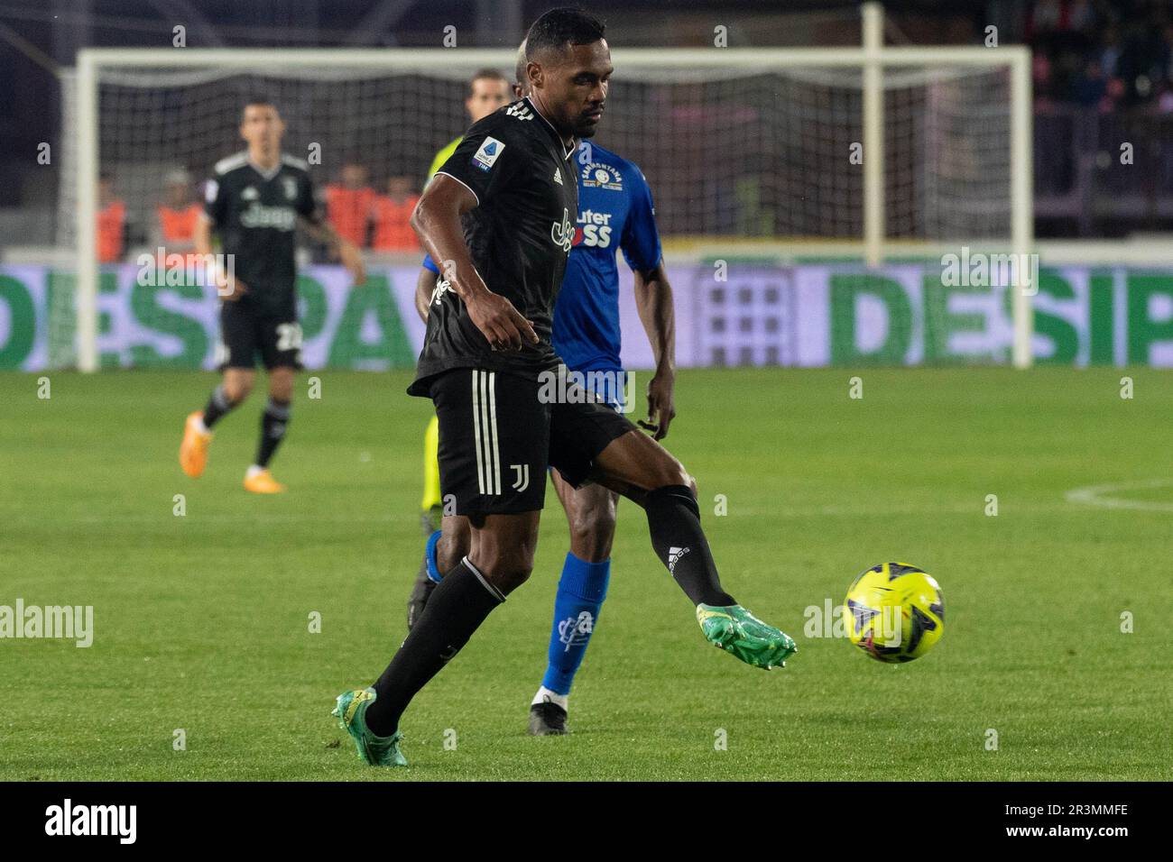 Empoli, Italy. 22nd May, 2023. Alex Sandro Lobo Silva Juventus shot during Empoli FC vs Juventus FC, italian soccer Serie A match in Empoli, Italy, May 22 2023 Credit: Independent Photo Agency/Alamy Live News Stock Photo