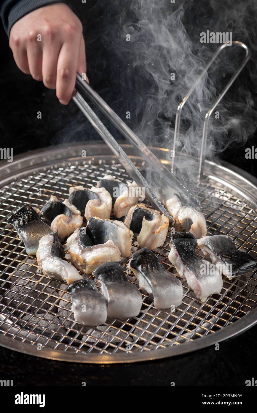 Korea traditional grilled eel food，jangeo gui is korean style grilled