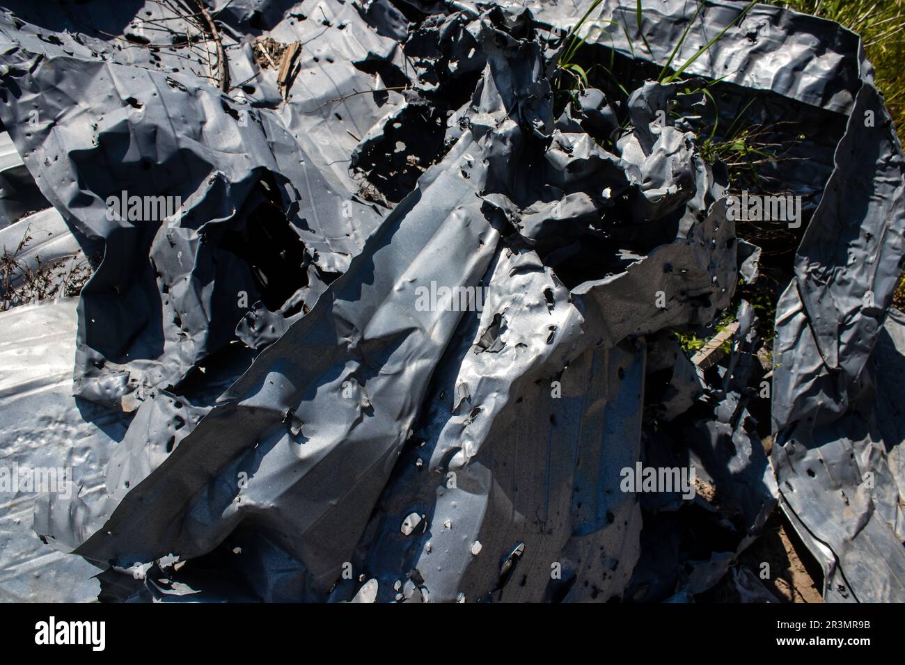 The storage shed for agricultural vehicle located in Dolyna village was ...