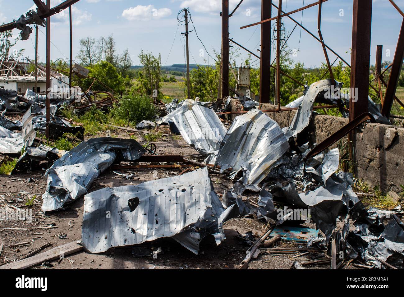 The storage shed for agricultural vehicle located in Dolyna village was ...