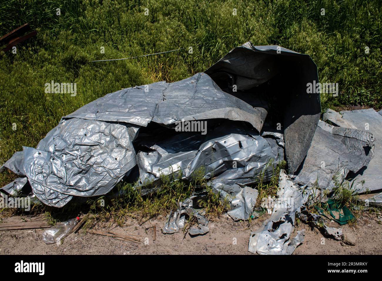 The storage shed for agricultural vehicle located in Dolyna village was ...