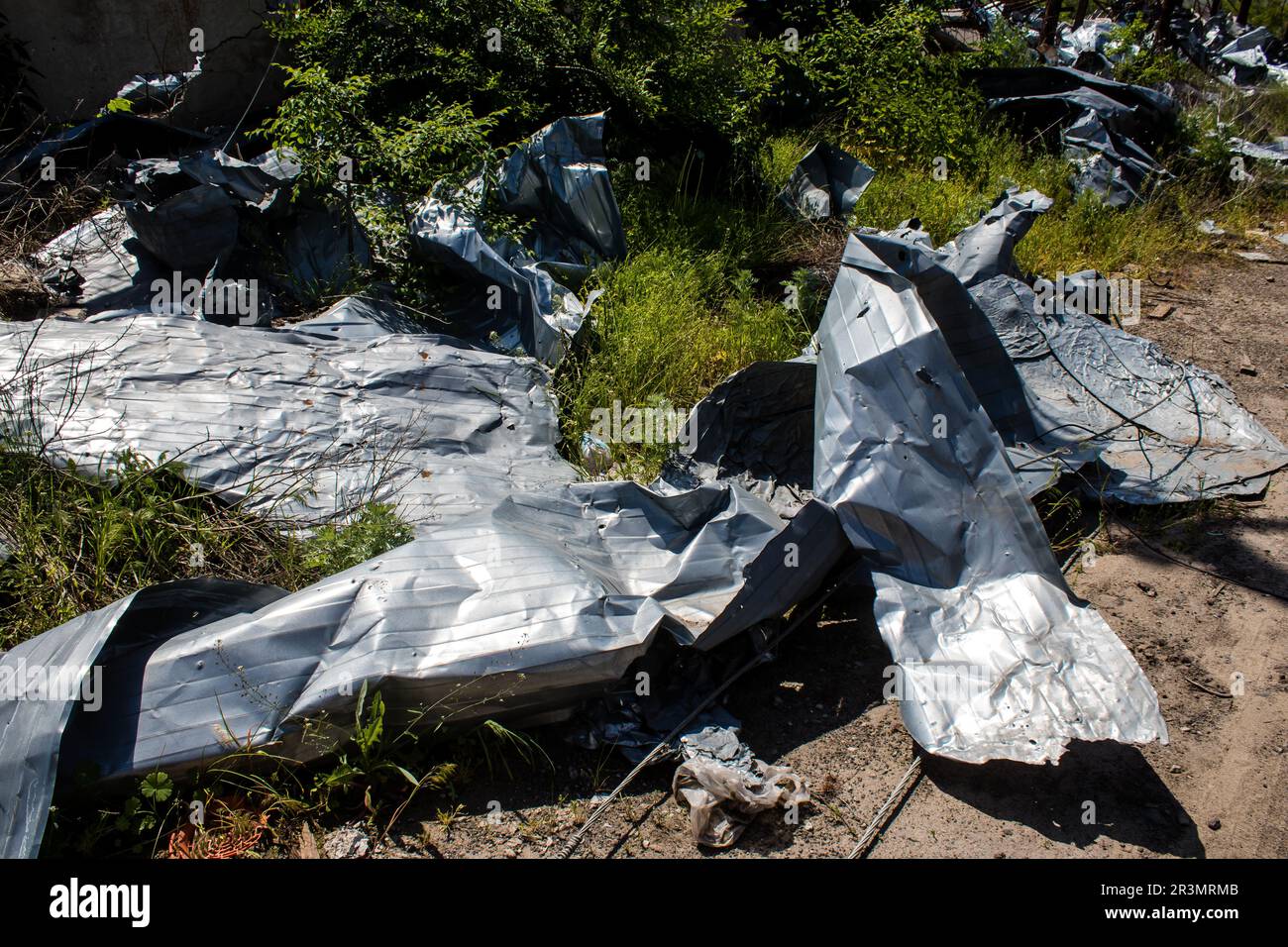 The storage shed for agricultural vehicle located in Dolyna village was ...
