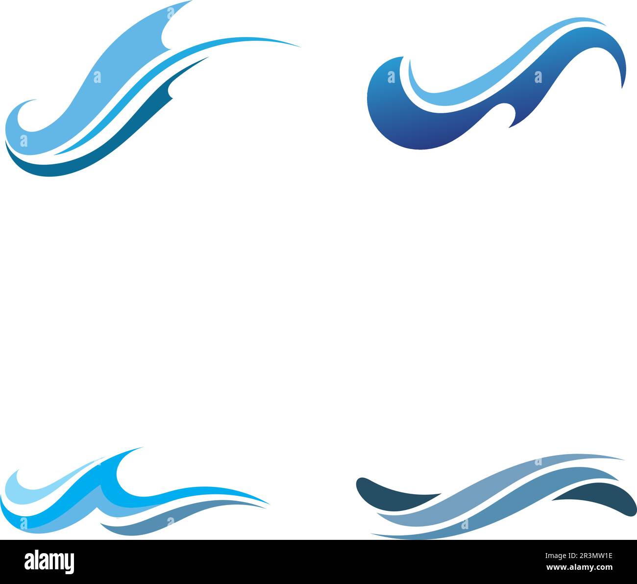 Waves beach logo and symbols template icons app Stock Vector Image ...