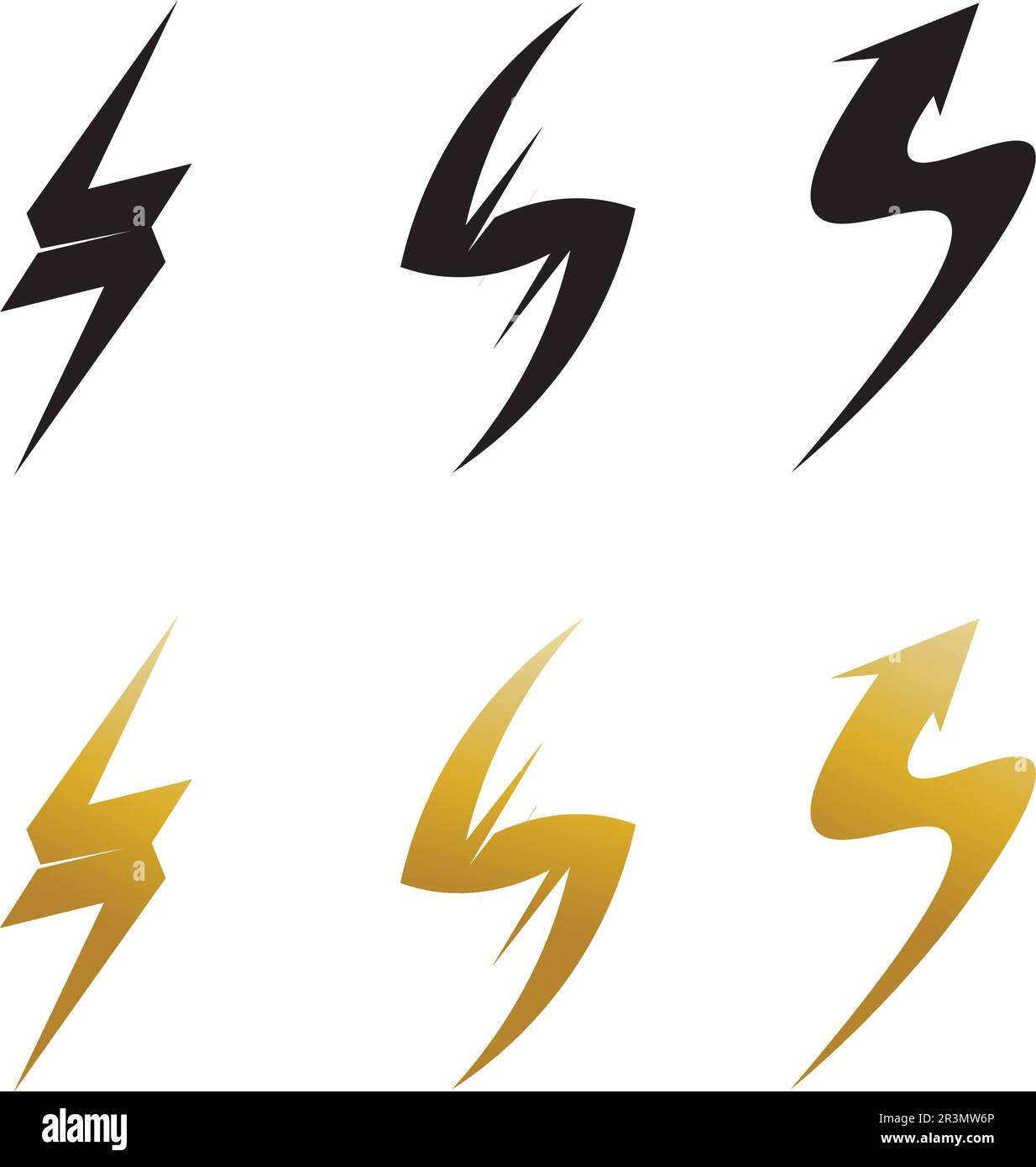 electric Vector lightning icon logo and symbols Stock Vector