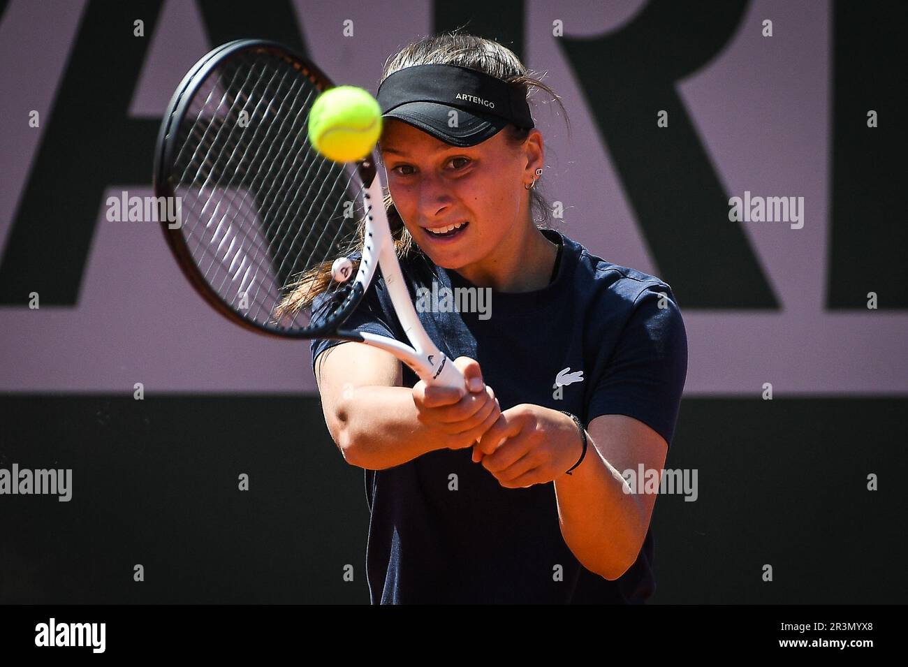 Paris, France. 24th May, 2023. NINA RADOVANOVIC of France during the third  qualifying day of Roland-Garros 2023, French Open 2023, Grand Slam tennis  tournament at the Roland-Garros Stadium. (Credit Image: © Matthieu