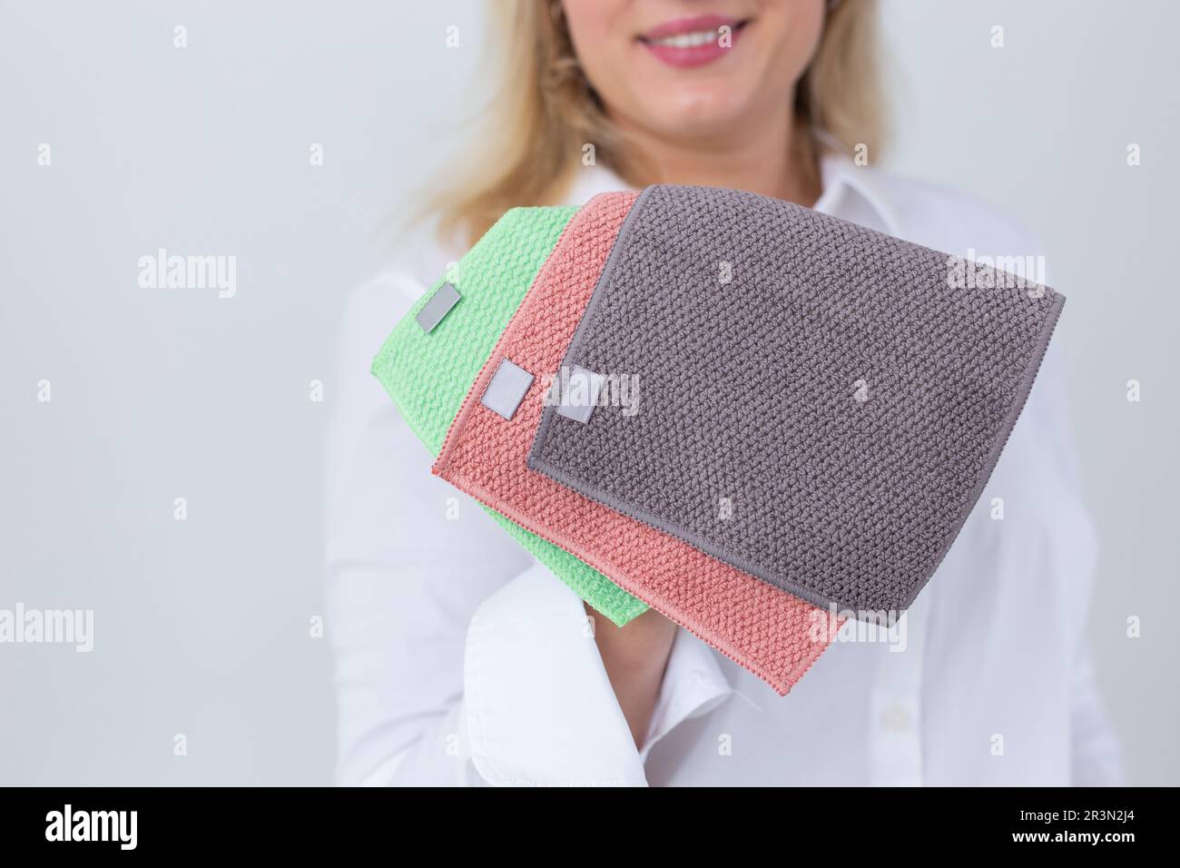 Dust rags and spring cleaning at home. Household chores and