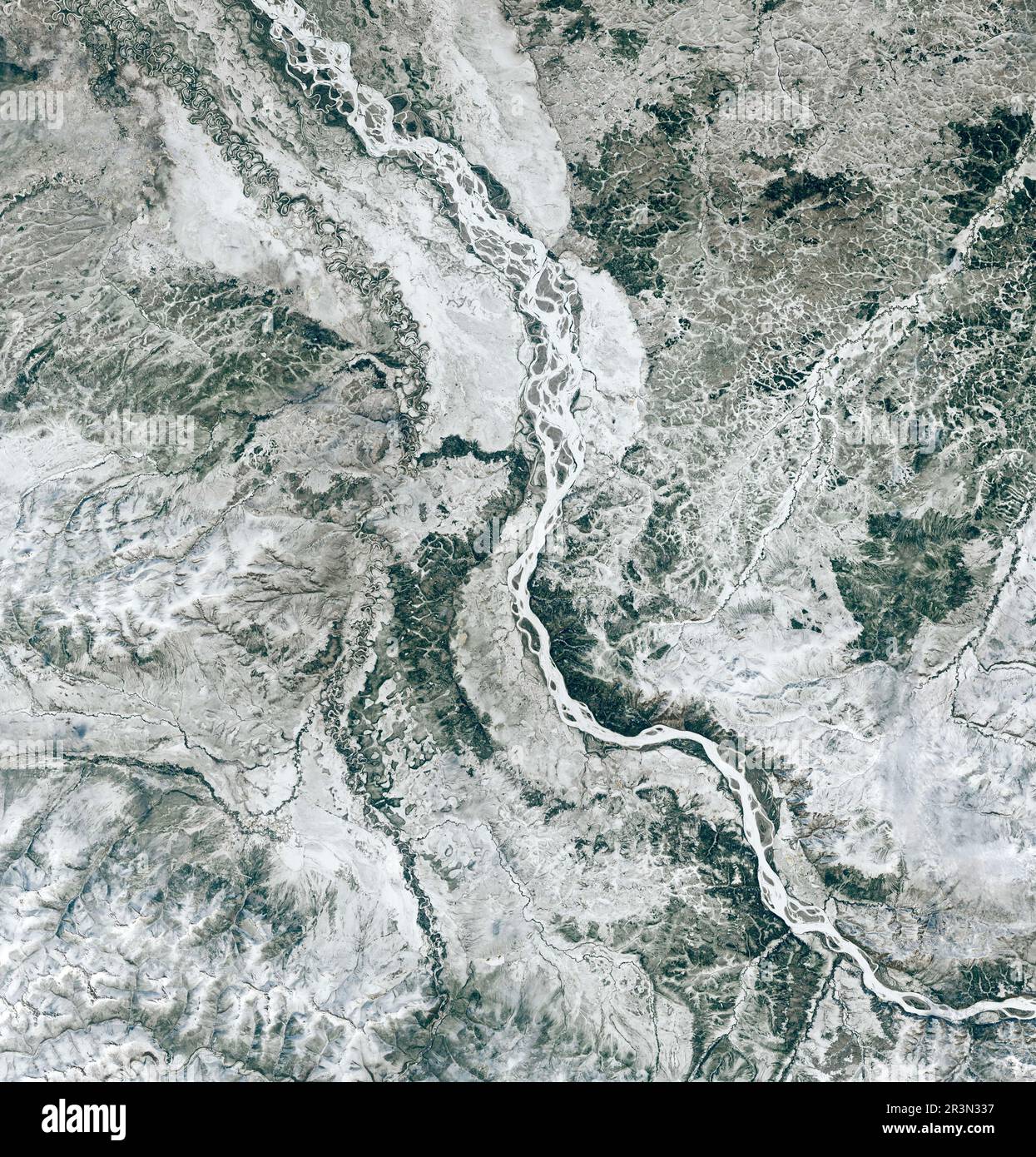 Aerial of the Yukon River in Alaska Stock Photo Alamy
