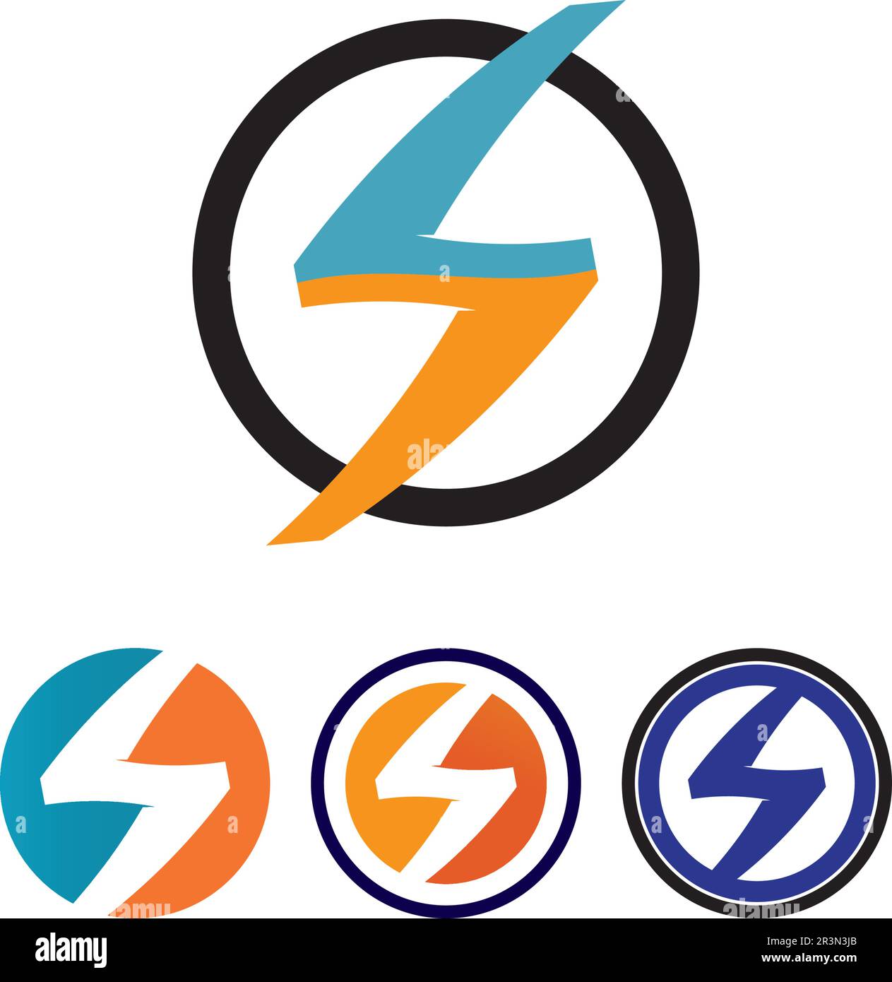 electric Vector lightning icon logo and symbols Stock Vector Image ...