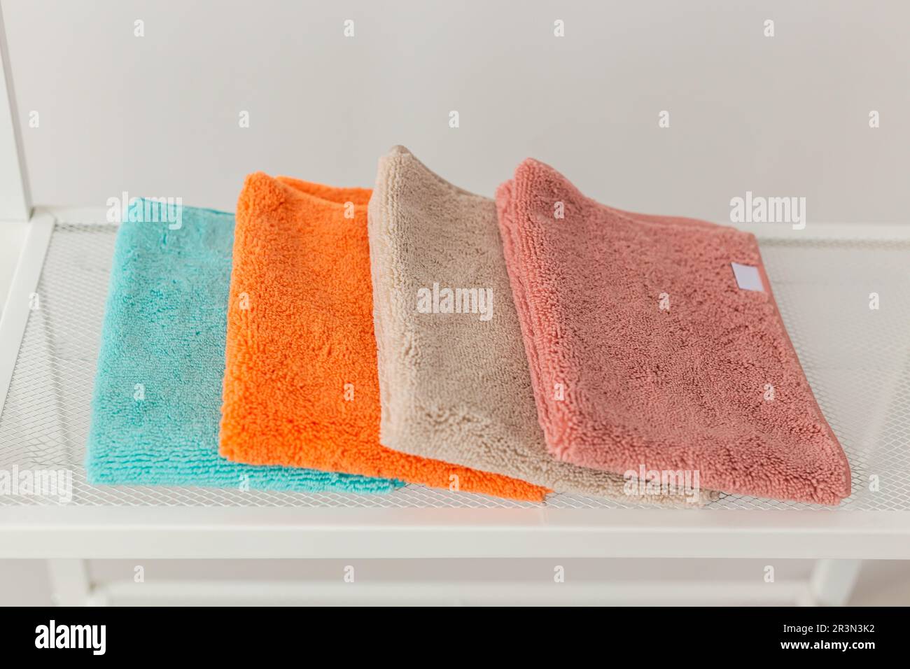 Dust rags and spring cleaning at home. Household chores and