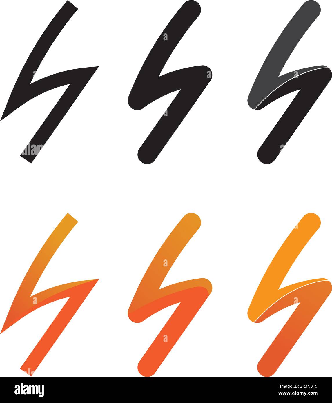 electric Vector lightning icon logo and symbols Stock Vector Image ...