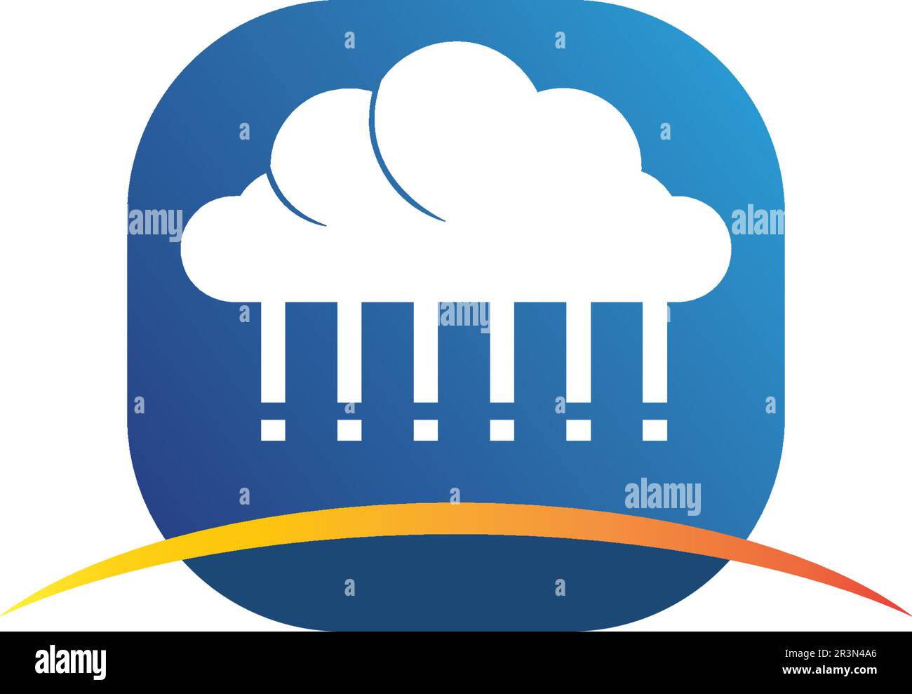 Cloud servers data logo and symbols icons Stock Vector