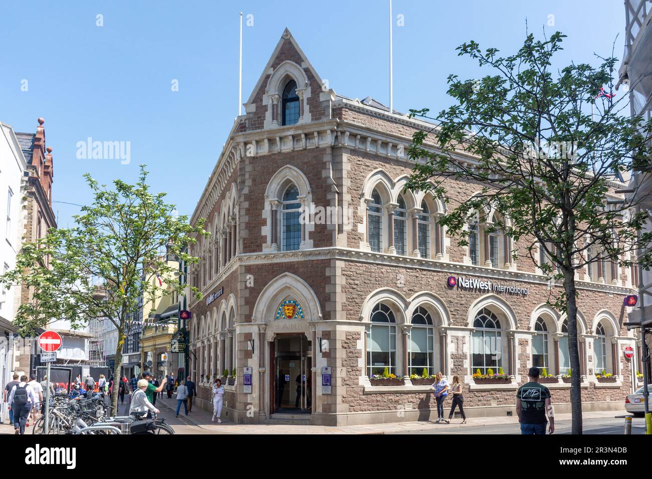 NatWest International Bank, Library Place, St Helier, Jersey, Channel Islands Stock Photo
