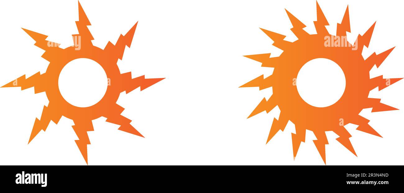 Sun logo and symbols star icon web Vector - Stock Vector