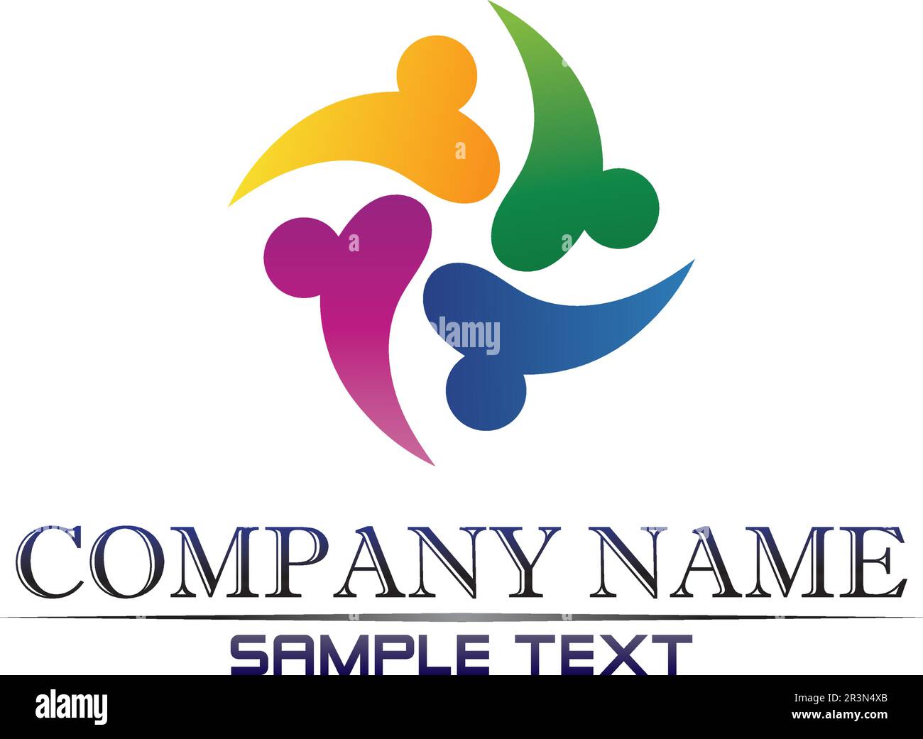 Community people care logo and symbols template Stock Vector