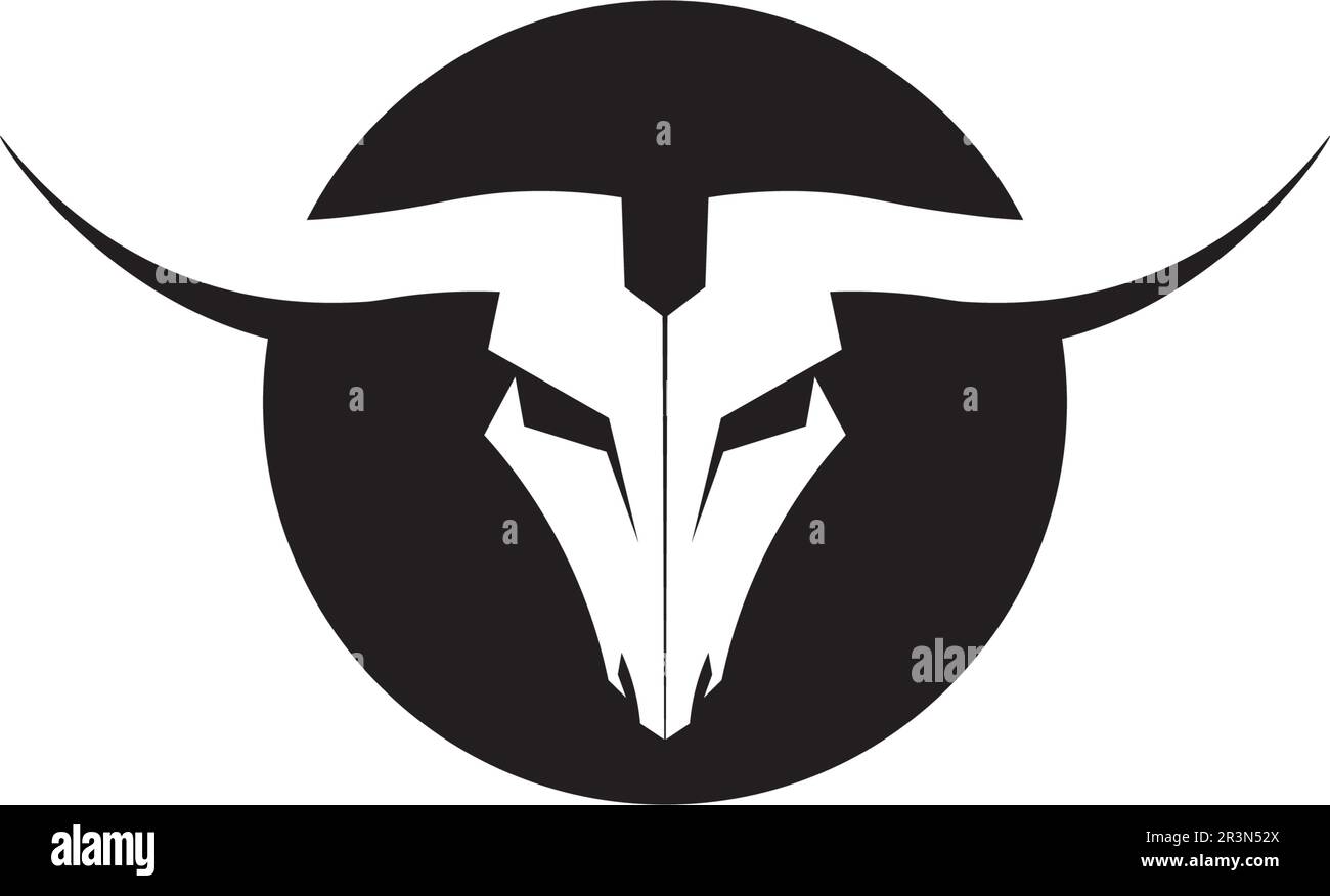 Bull horn logo and symbols template icons app Stock Vector Image & Art