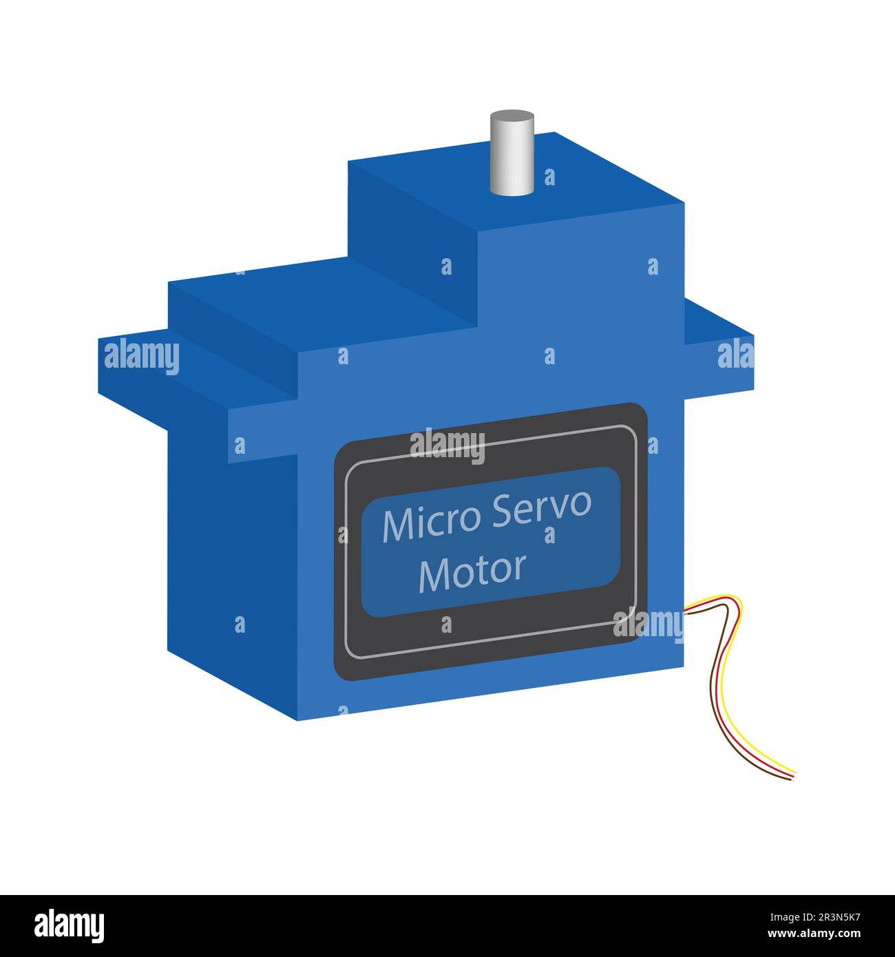 3d render vector design of servo motor Stock Vector