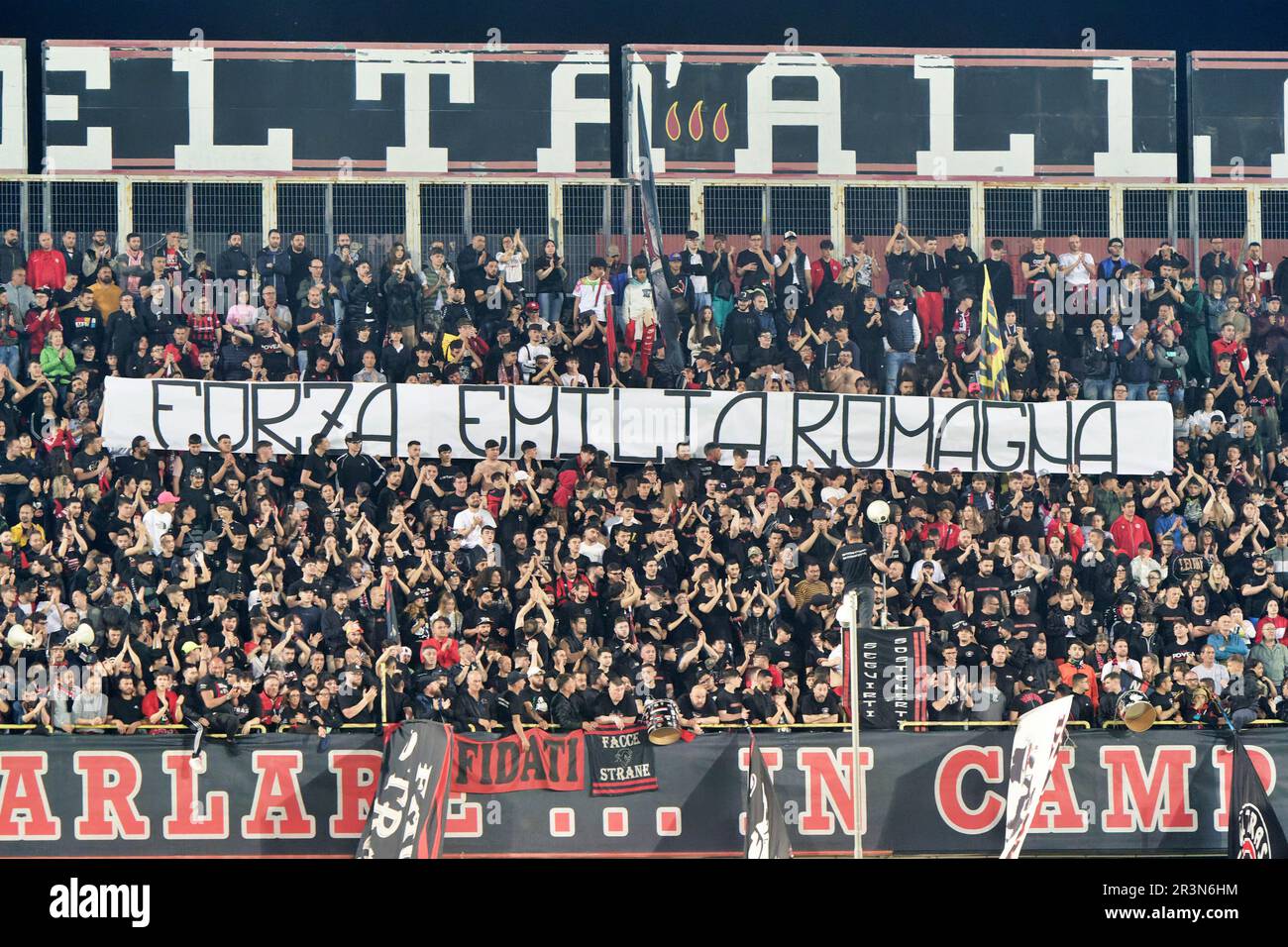 Foggia, Italy. 22nd May, 2023. Supporters of Calcio Foggia 1920 during  PlayOff Game2 Foggia vs Audace
