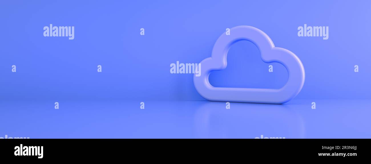 3d cloud storage panoramic Stock Photo