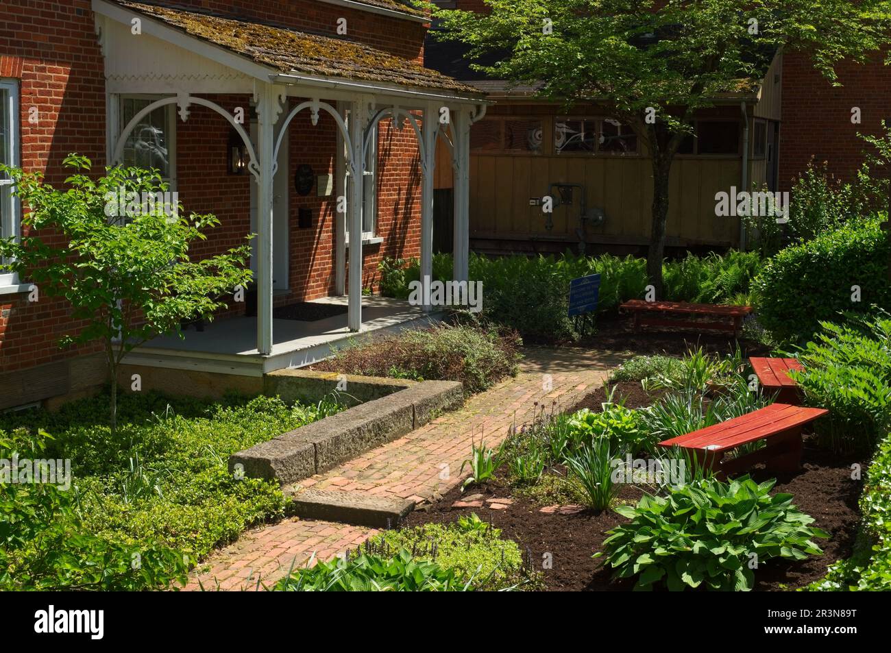 Old brick house in a small village hires stock photography and images