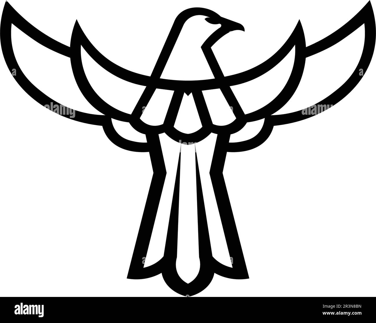 Falcon Eagle Bird Logo Template vector icon Stock Vector Image & Art