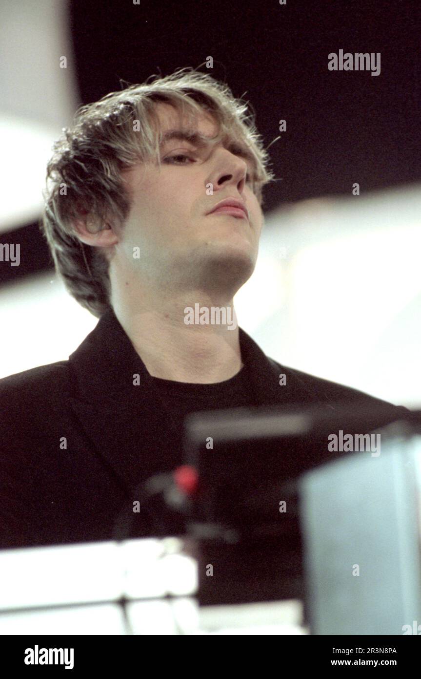 Milan Italy 2000-03-31 : Nick Rhodes keyboardist of Duran Duran live concert at the Sonic telecast Stock Photo