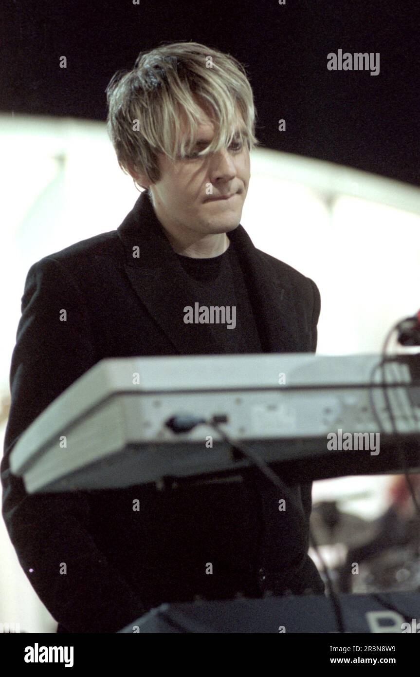 Milan Italy 2000-03-31 : Nick Rhodes keyboardist of Duran Duran live concert at the Sonic telecast Stock Photo