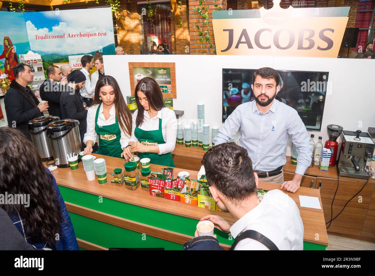 Baku, Azerbaijan, 12 January 2019: coffee and tea festival in Baku, barmen competition. Stock Photo