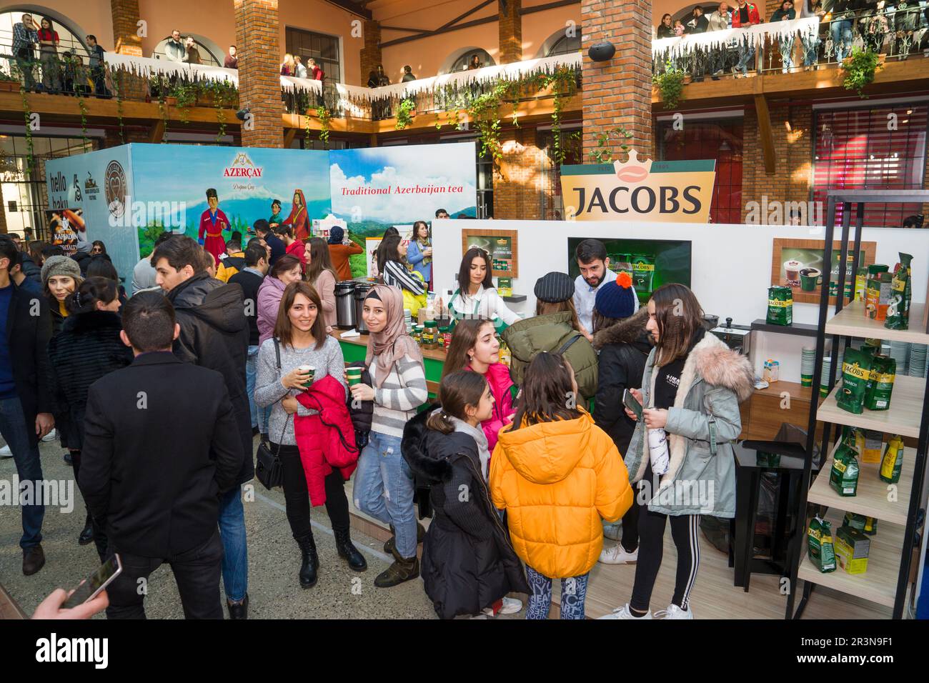 Baku, Azerbaijan, 12 January 2019: coffee and tea festival in Baku, barmen competition Stock Photo