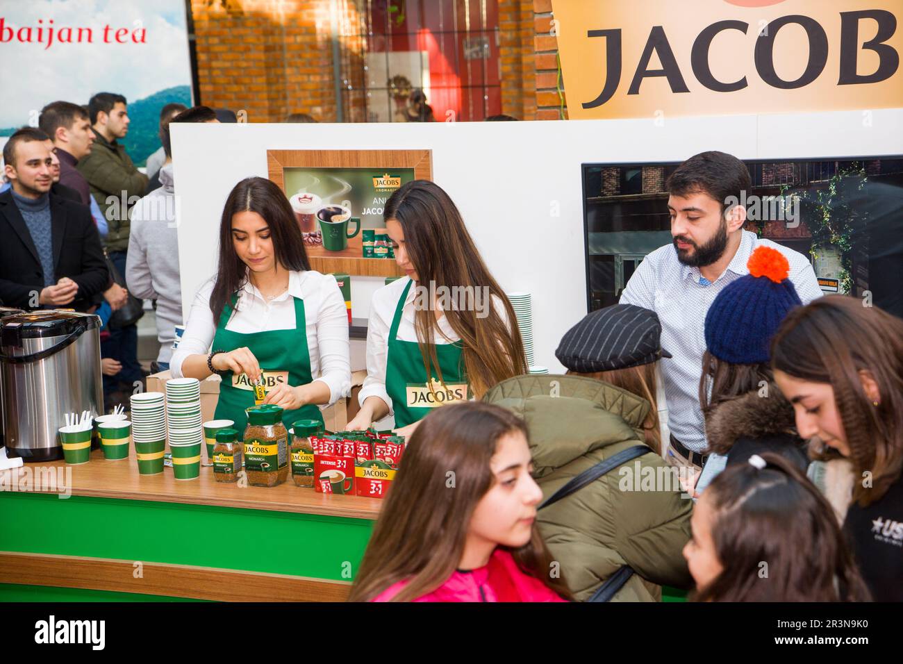 Baku, Azerbaijan, 12 January 2019: coffee and tea festival in Baku, barmen competition Stock Photo
