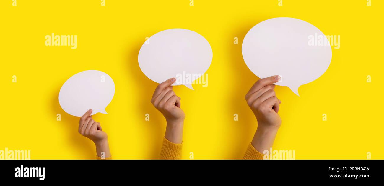 Bubble speech layout Stock Photo
