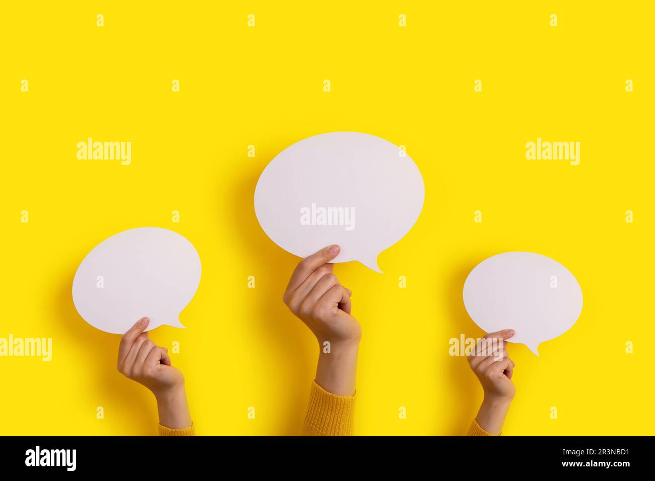 Bubble speech layout Stock Photo