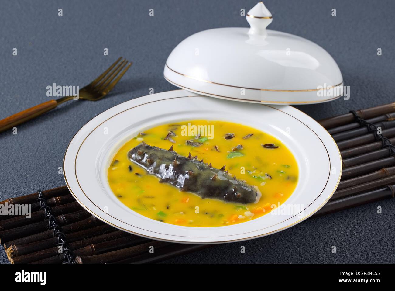 Braised Sea Cucumber with Chinese Millet Stock Photo Alamy