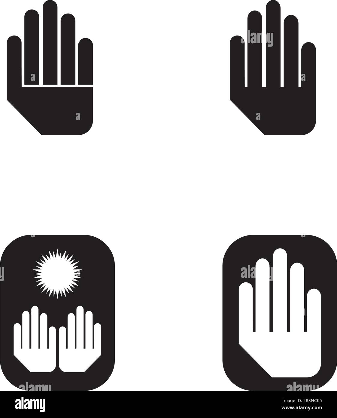 Hand and help vector logo and symbols template icons app Stock Vector ...