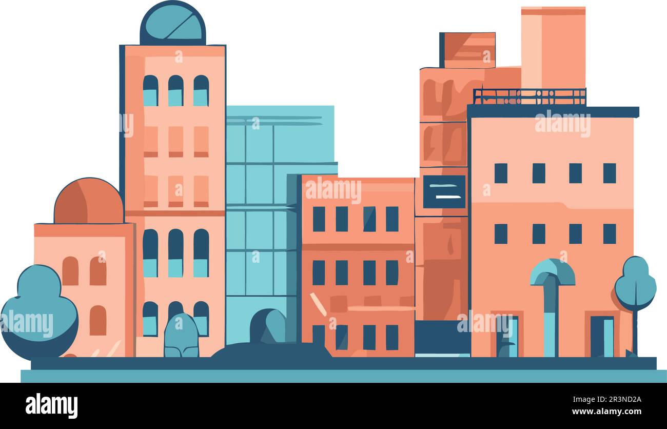 Modern city skyline, vector illustration design Stock Vector Image ...