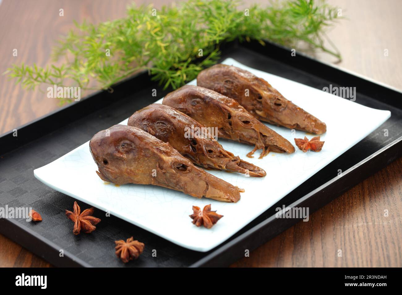 Marinated Duck head, Chinese food Stock Photo Alamy