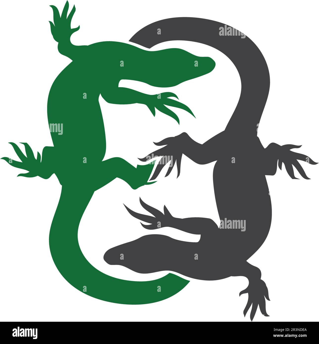 Lizard vector, design, animal, and reptile, gecko Stock Vector