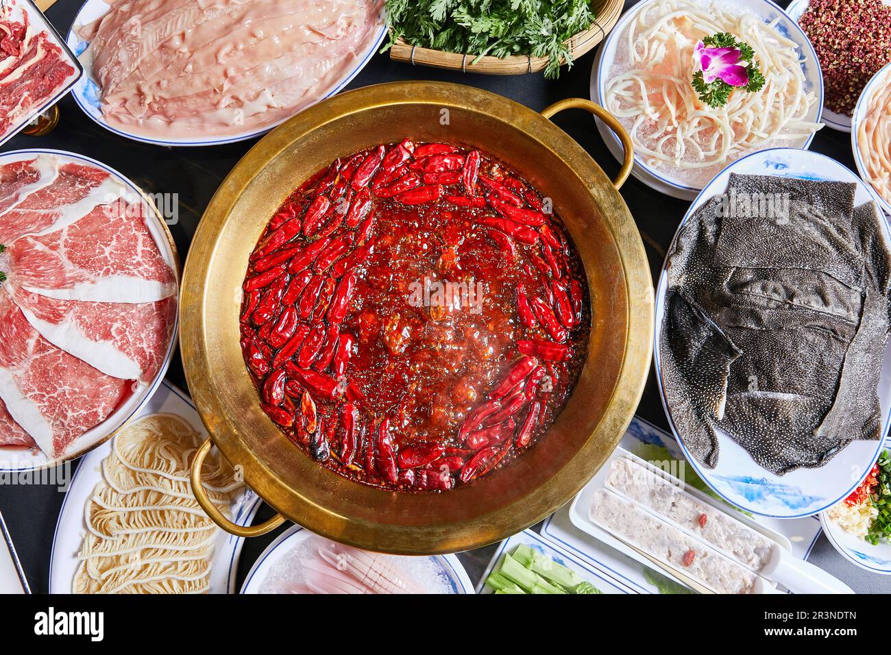 traditional hot pot combo, sweet garlic, and beef slices. It’s very