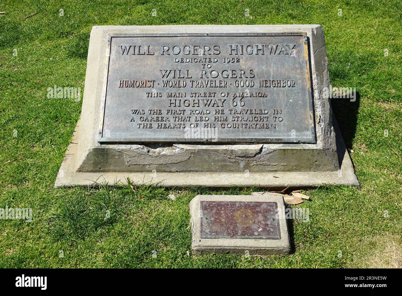 Will Rogers Highway Marker, Palisades Park, Ocean Avenue, Santa Monica ...