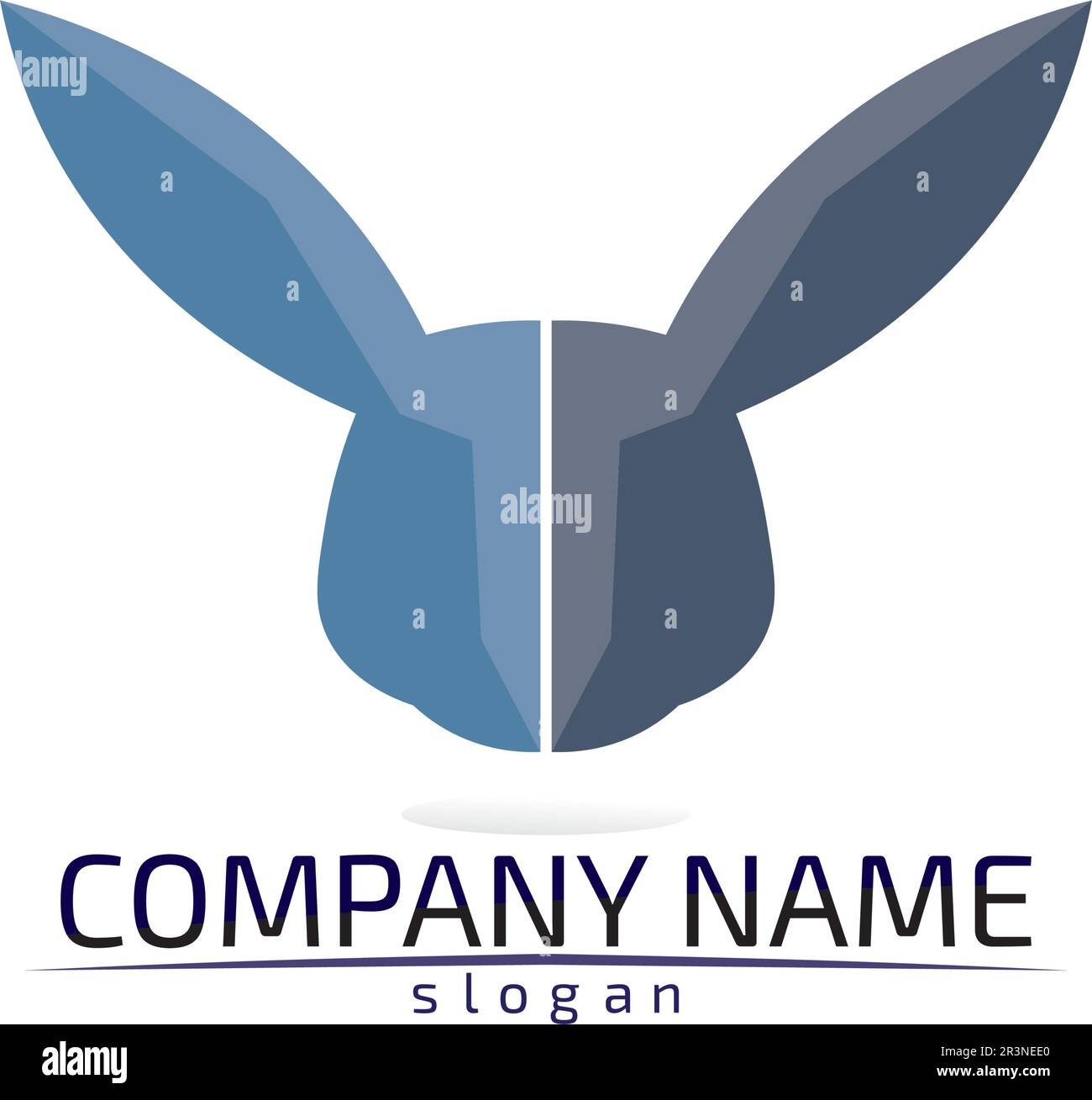 Rabbit vector Logo template and animal icon design Stock Vector