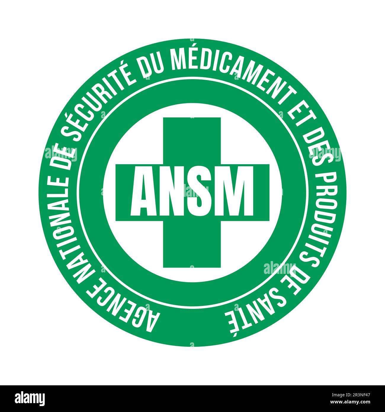 French agency for the safety of health products called ANSM in French language Stock Photo