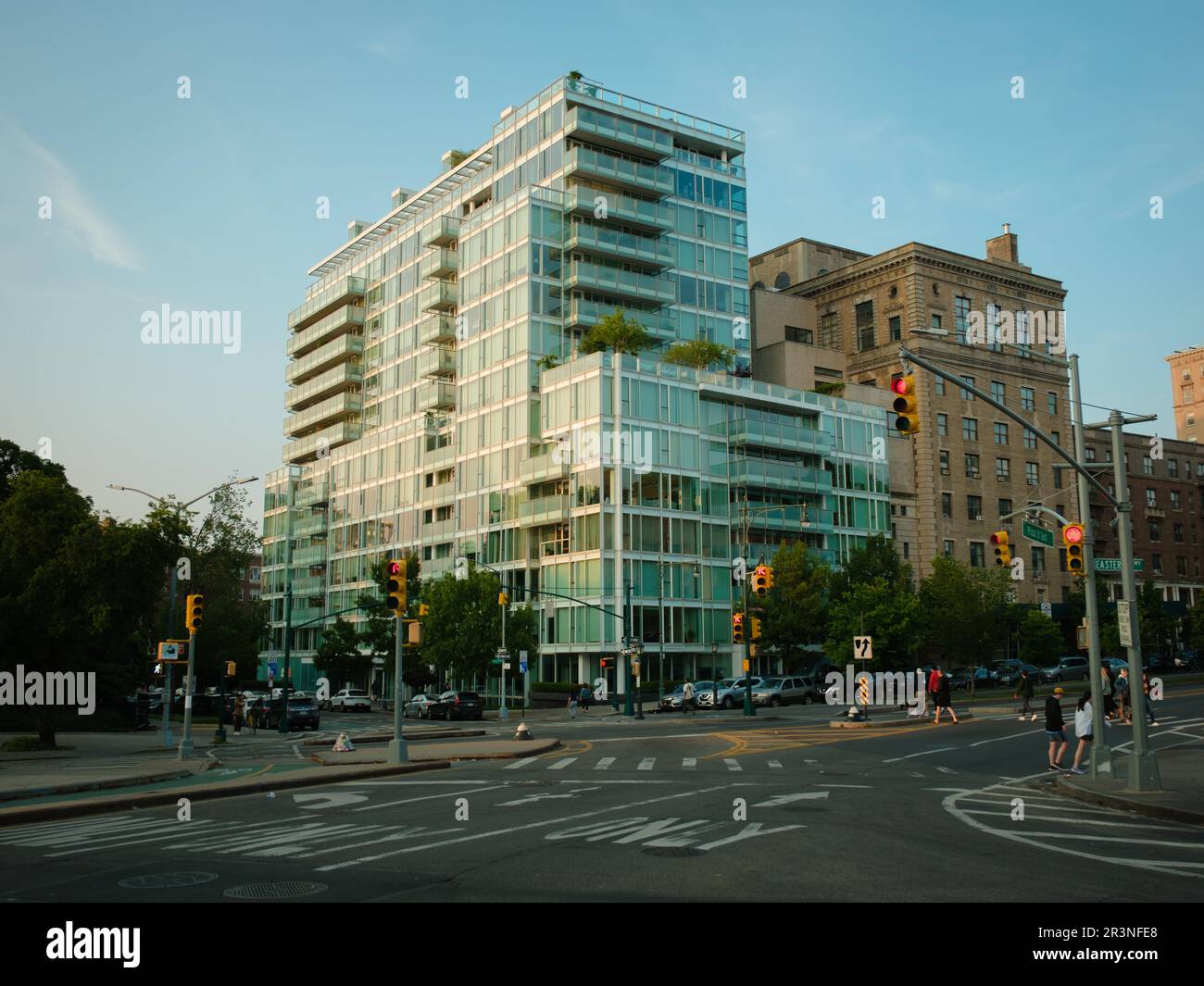 Modern building at Grand Army Plaza, Brooklyn, New York Stock Photo