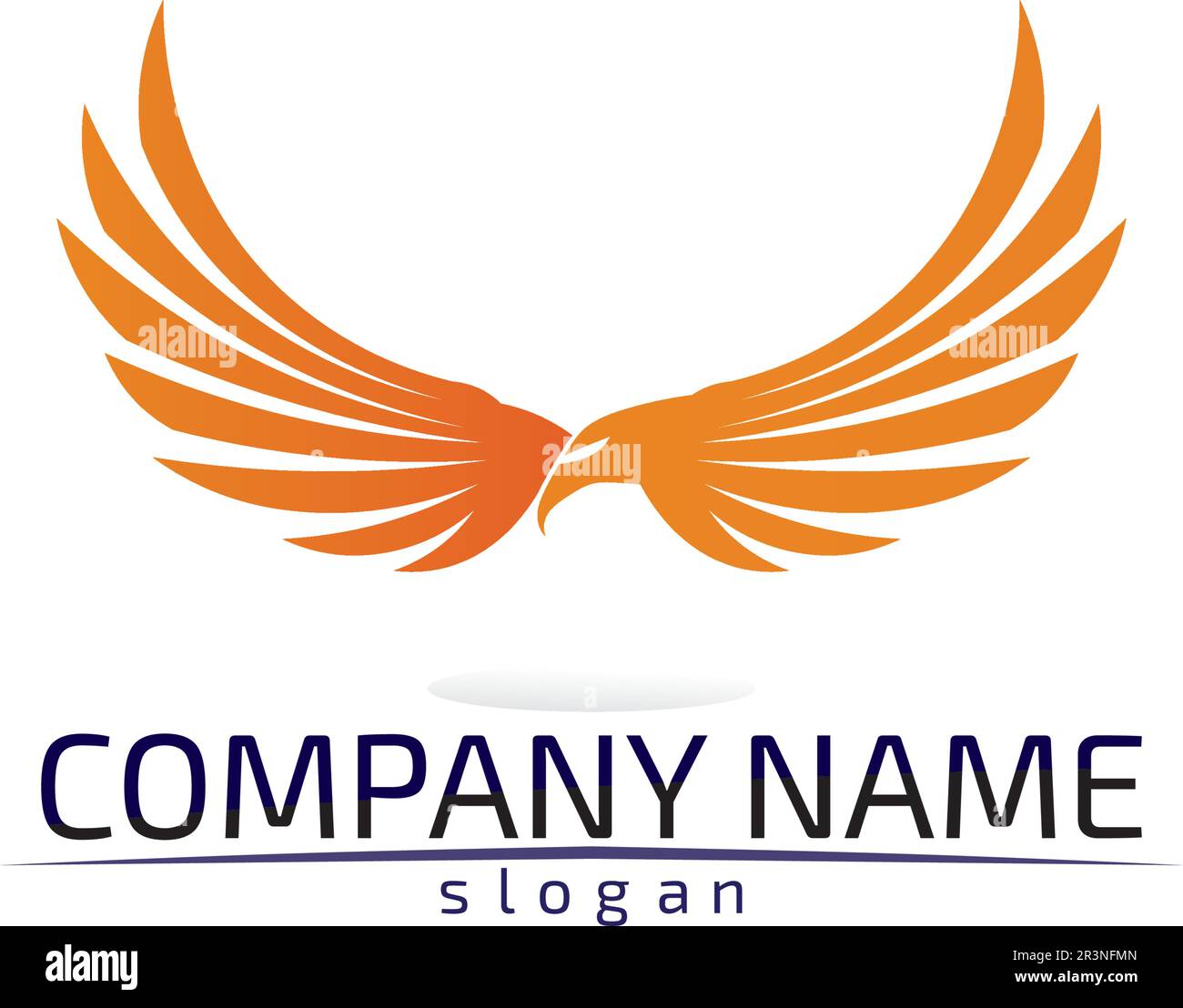 Falcon Wings Logo Template vector icon logo design Stock Vector Image ...