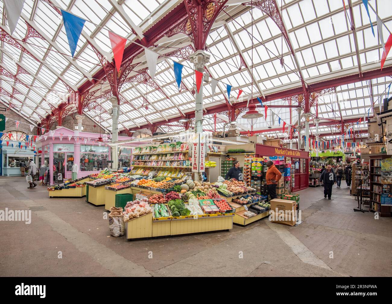The vibrant Jersey central indoor market with its wonderful cast iron