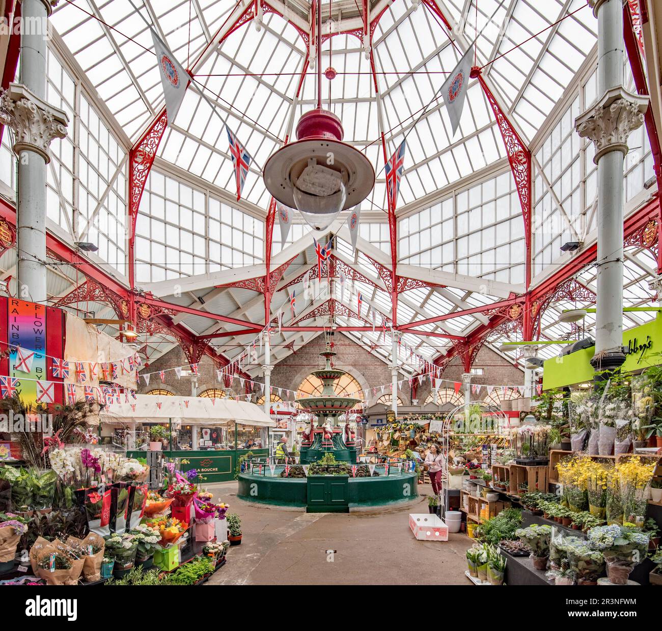 The vibrant Jersey central indoor market with its wonderful cast iron