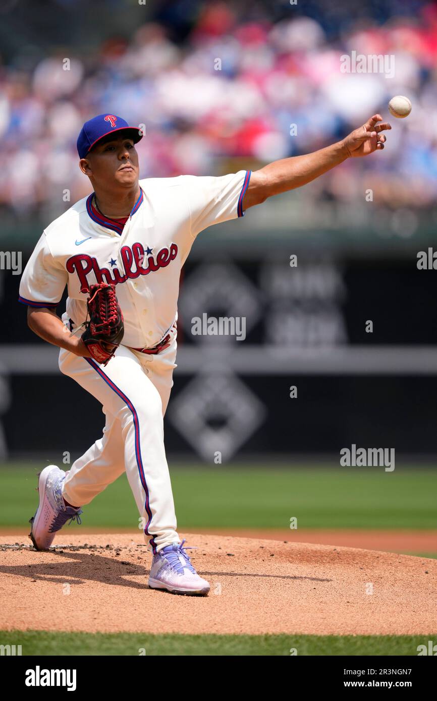 PHILADELPHIA, PA - MAY 24: Ranger Suarez #55 of the Philadelphia Phillies  pitches during the game against the Arizona Diamondbacks at Citizens Bank  Park on May 24, 2023 in Philadelphia, Pennsylvania. (Photo