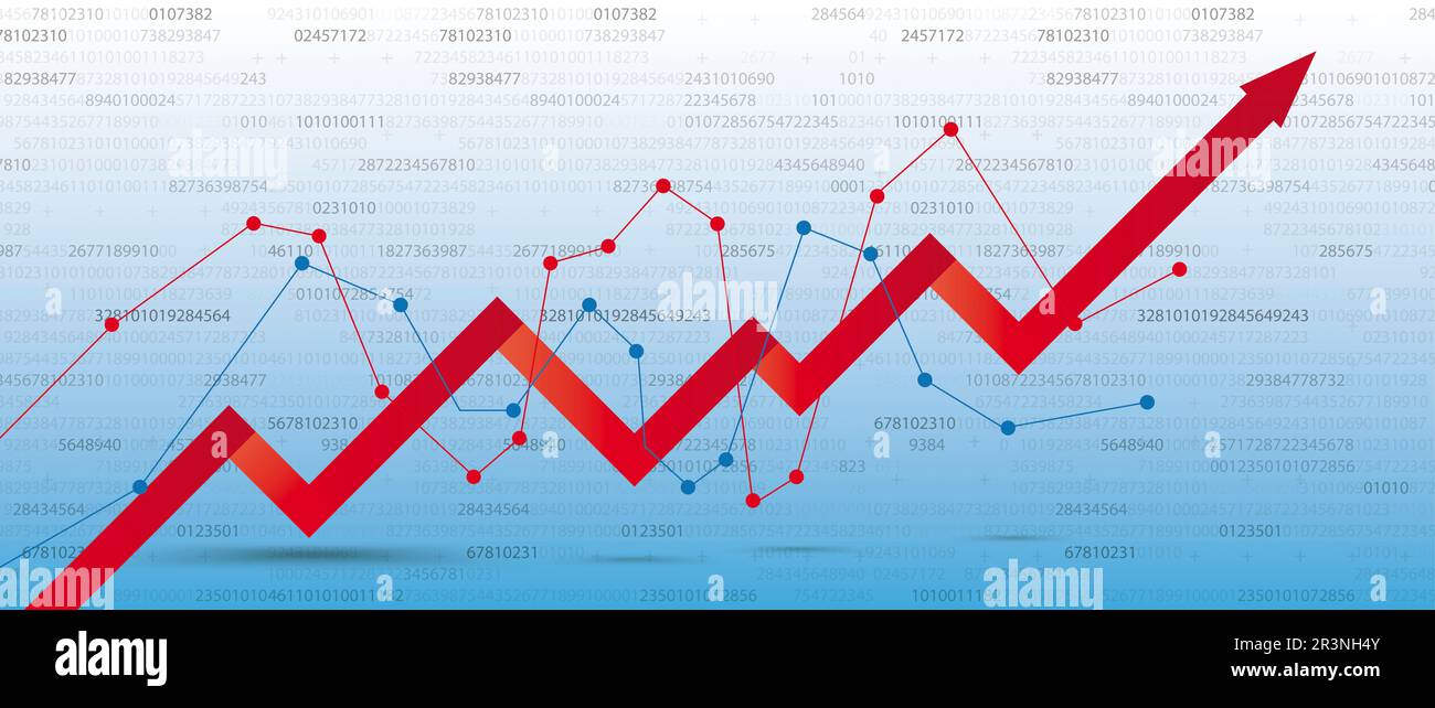 Digital Growth Chart Algorithm Stock Photo - Alamy