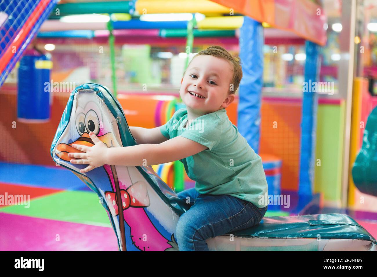 Indoor playground with colorful plastic balls for children Stock Photo