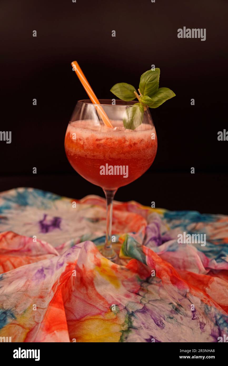 Passion fruit juice gin cocktail Stock Photo Alamy