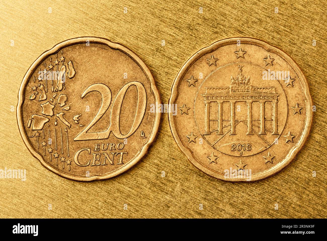 Twenty Euro cent coin of Germany Stock Photo