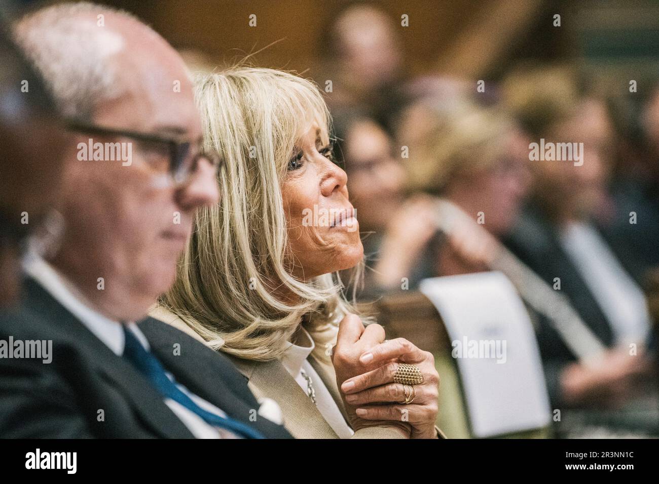 Paris, France. 24th May, 2023. French First Lady Brigitte Macron ...